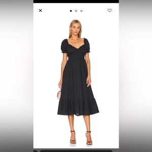 Astr the Label Short Sleeve Cinched Bust Midi Dress in black. Never worn!